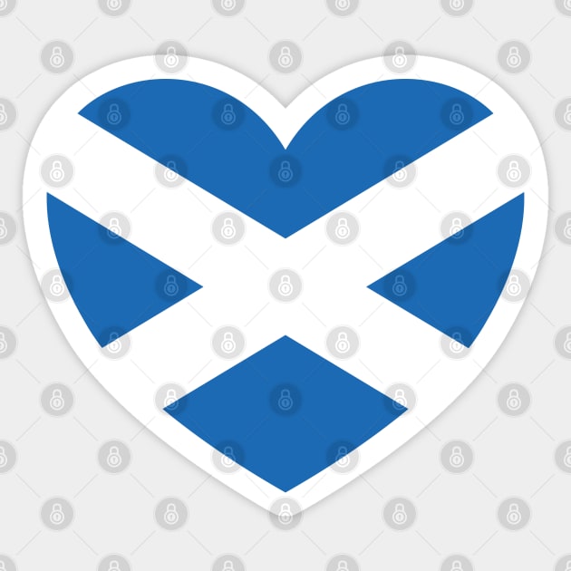 Scotland Flag Heart Sticker by DPattonPD